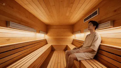 Hinoki Wood Dry Home Sauna