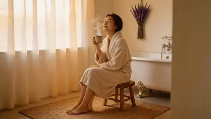 The first touch after a bath